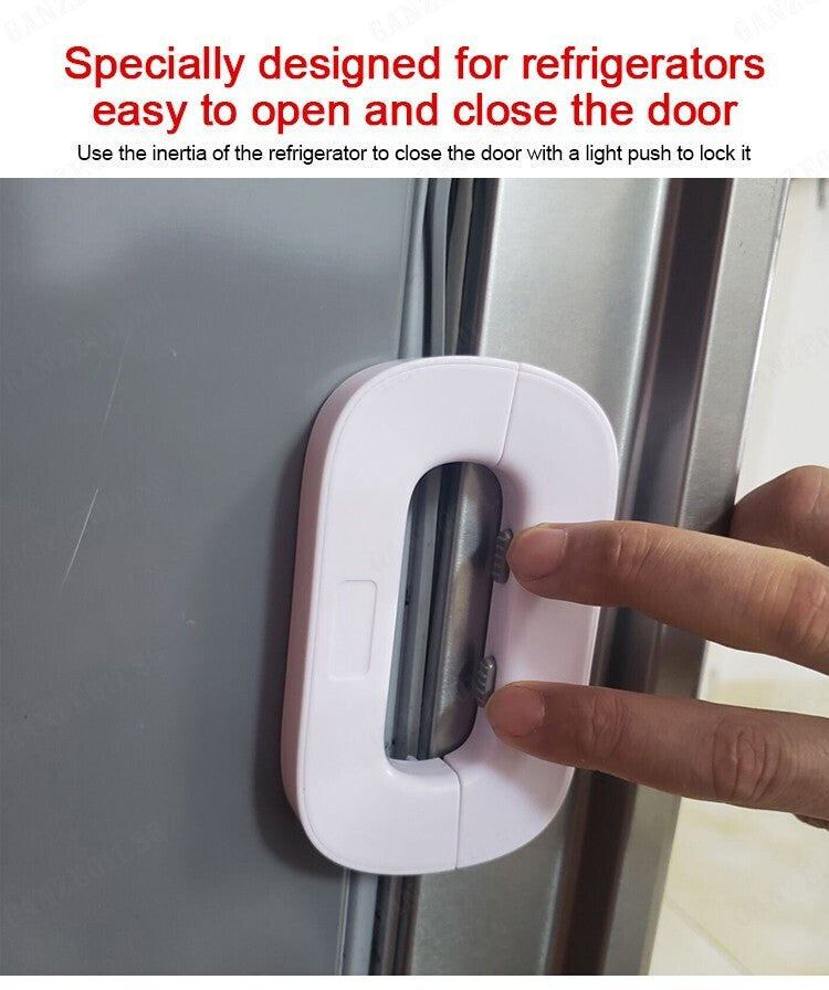 Vaguelly 1 Set de 2 Pcs Cerraduras de Seguridad Bloqueo de Protección Infantil Cerradura de Puerta Cerraduras de Puerta de Armario Cerraduras de Seguridad para Refrigerador Cerradura de Frigorífico Cerraduras de Seguridad Infantil para Puerta de Refrigera