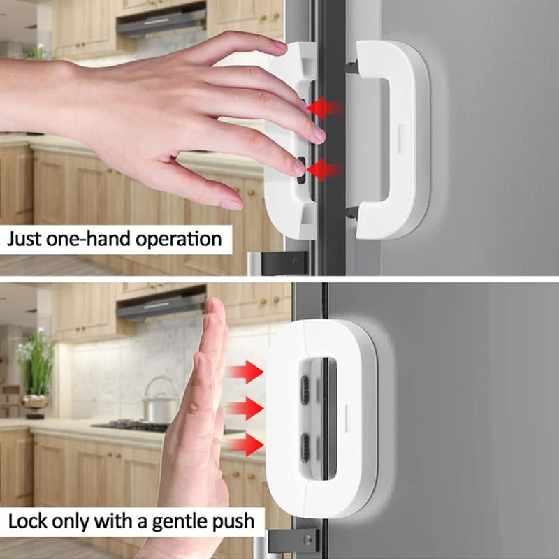 Vaguelly 1 Set de 2 Pcs Cerraduras de Seguridad Bloqueo de Protección Infantil Cerradura de Puerta Cerraduras de Puerta de Armario Cerraduras de Seguridad para Refrigerador Cerradura de Frigorífico Cerraduras de Seguridad Infantil para Puerta de Refrigera
