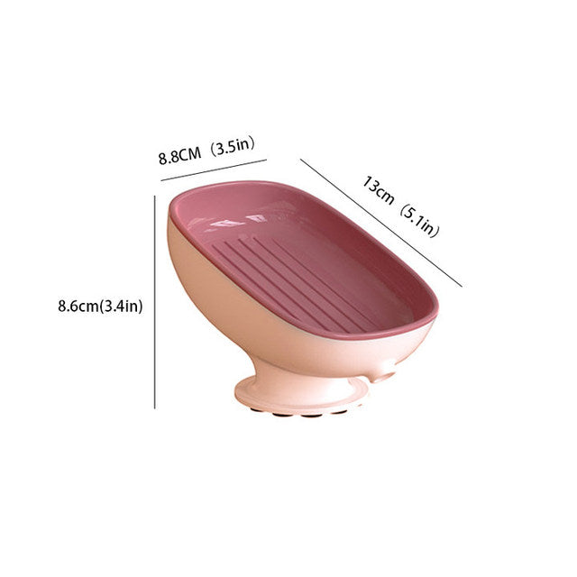 Jabonera con Ventosa Super Succión y Drenaje para Baño