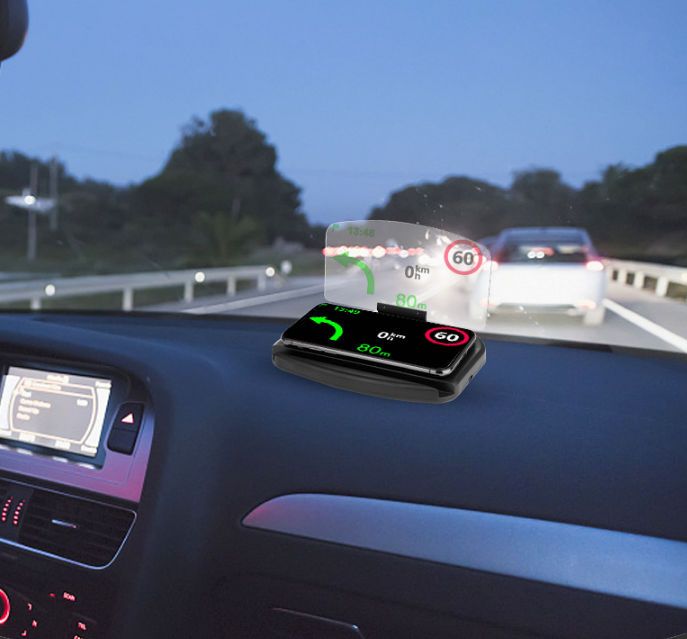 Soporte para la Visualización en el Parabrisas del Coche para Navegación Móvil