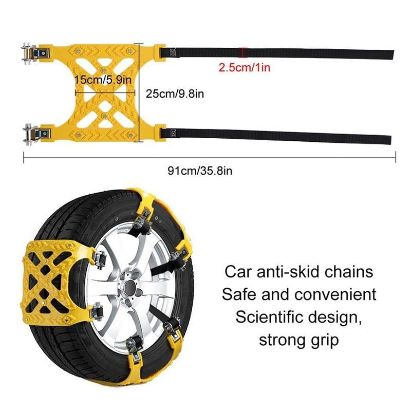Cadenas de Nieve Universales para Neumáticos de Coches de Alta Resistencia