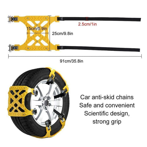 Cadenas de Nieve Universales para Neumáticos de Coches de Alta Resistencia