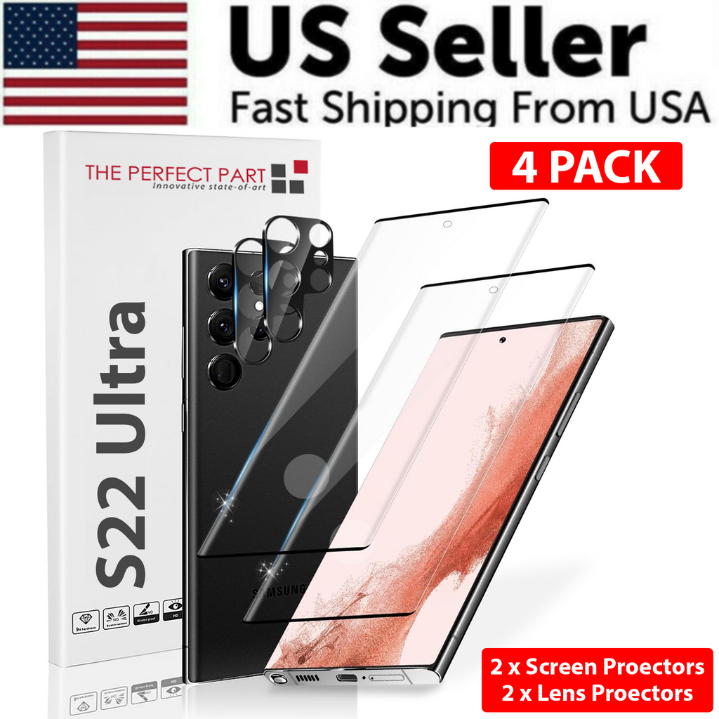 Protector de Pantalla de Cristal Templado Lente Hidrogel Para Samsung S23 S22 Ultra Plus USA