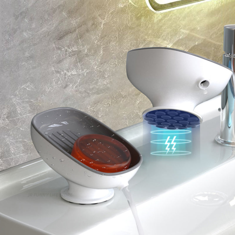 Jabonera con Ventosa Super Succión y Drenaje para Baño