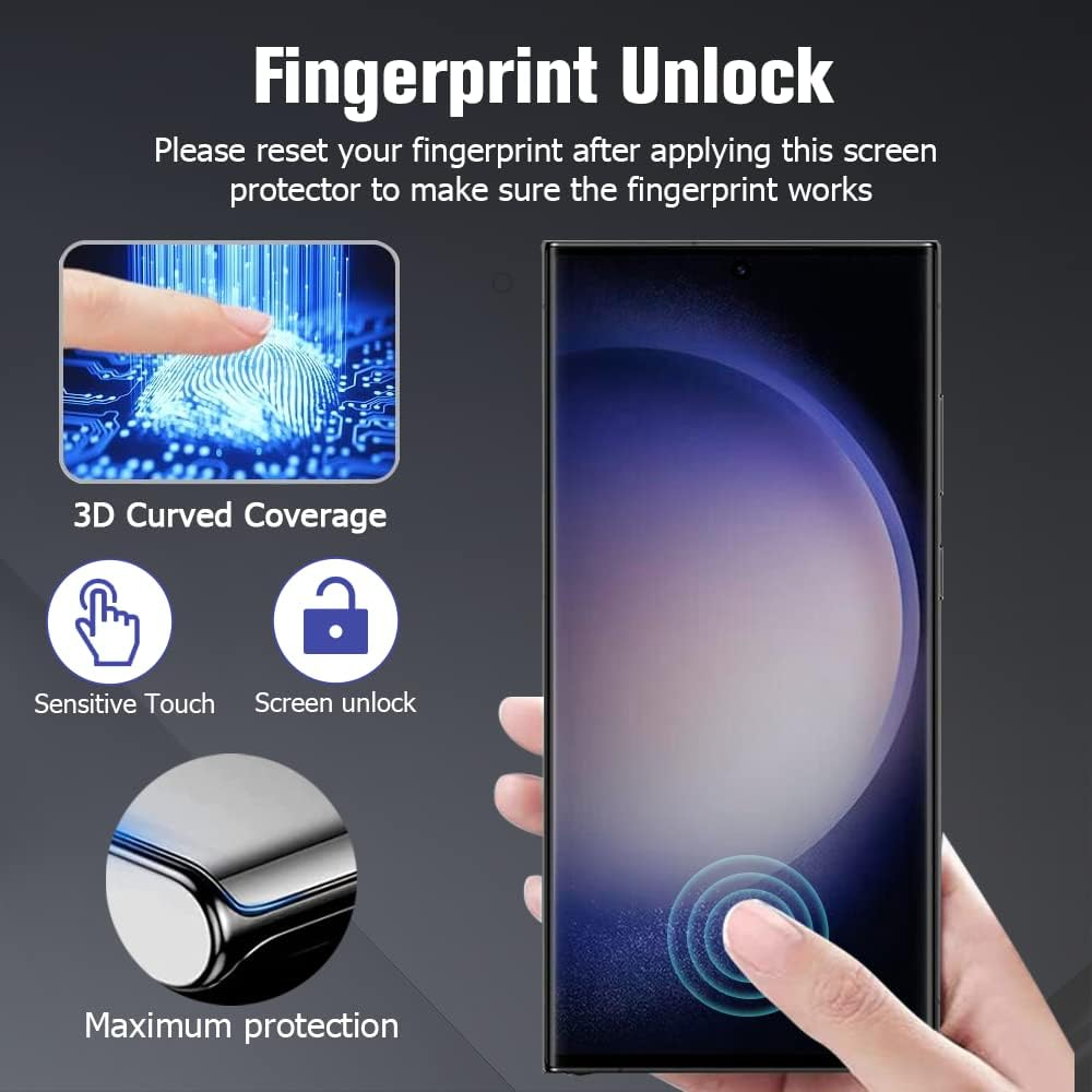 Protector de Pantalla de Cristal Templado Lente Hidrogel Para Samsung S23 S22 Ultra Plus USA
