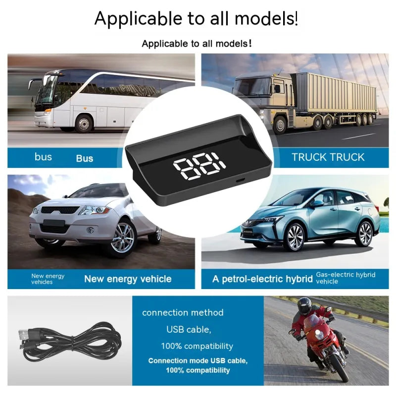 Car Hud Head-up Display GPS Velocímetro