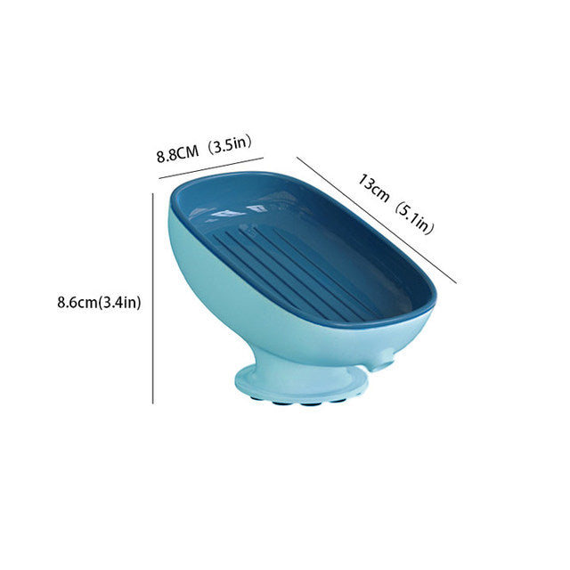 Jabonera con Ventosa Super Succión y Drenaje para Baño
