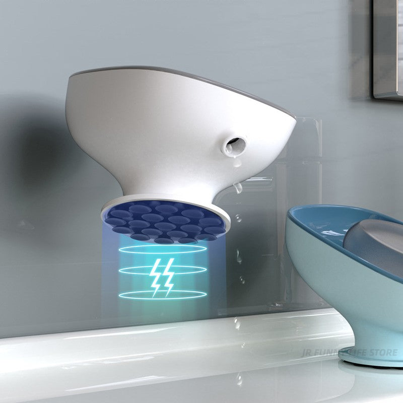 Jabonera con Ventosa Super Succión y Drenaje para Baño