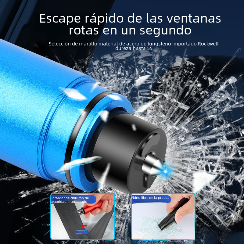 Martillo de Seguridad Rompecristales para Auto para Escape de Emergencia