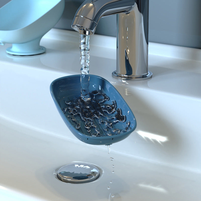 Jabonera con Ventosa Super Succión y Drenaje para Baño